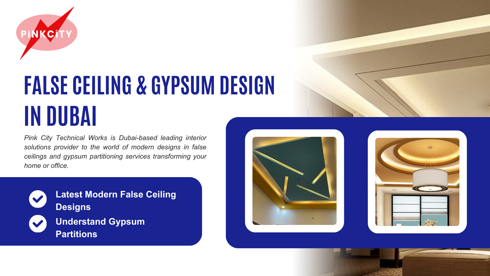 False Ceiling & Gypsum Design in Dubai