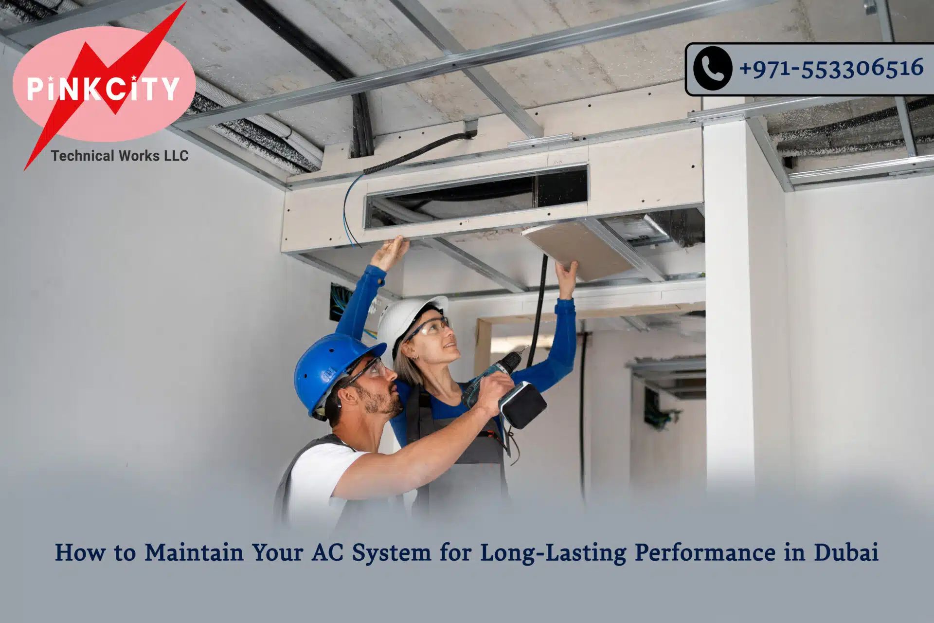 Professional technician performing AC maintenance in Dubai, cleaning an indoor air conditioning unit to ensure optimal performance in a residential setting.